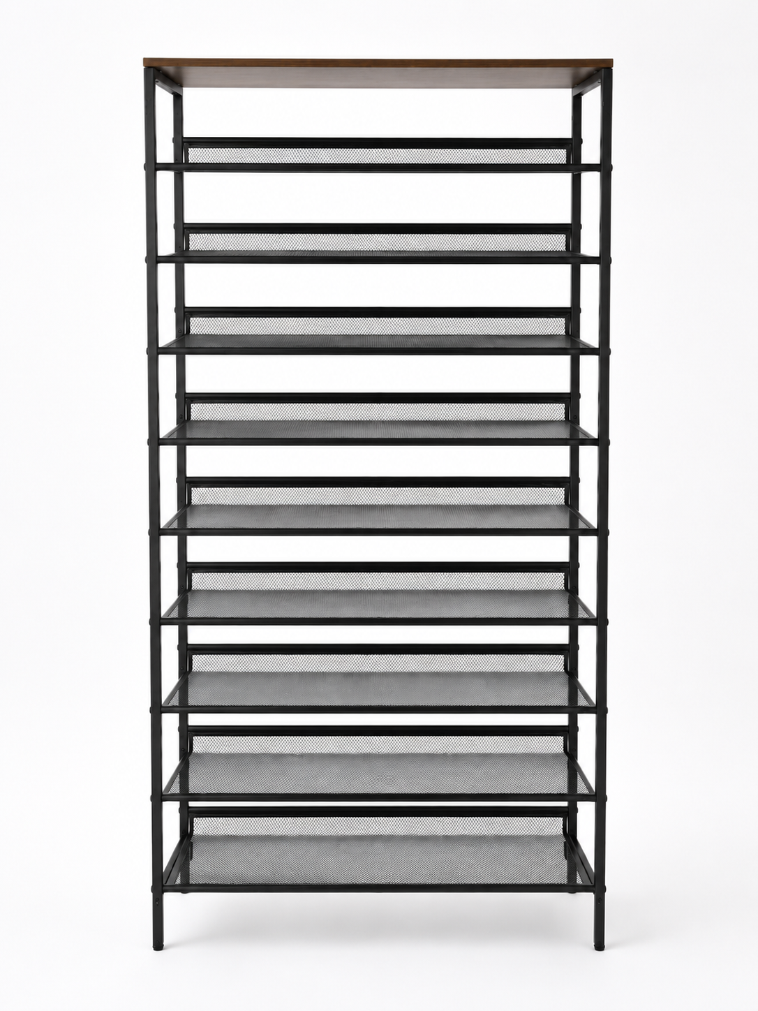 10 Tier Tall Shoe Rack - Free Standing Shoe Storage Organiser for 30 Pairs