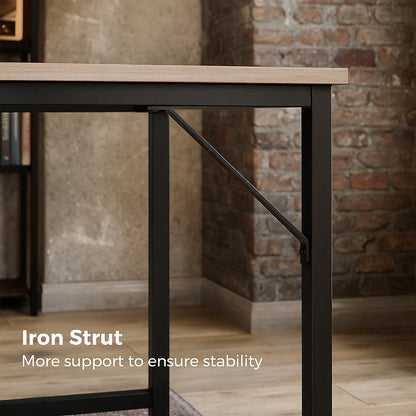 Industrial Large 120CM Computer Desk - Home Office Workstation Study Table Greige