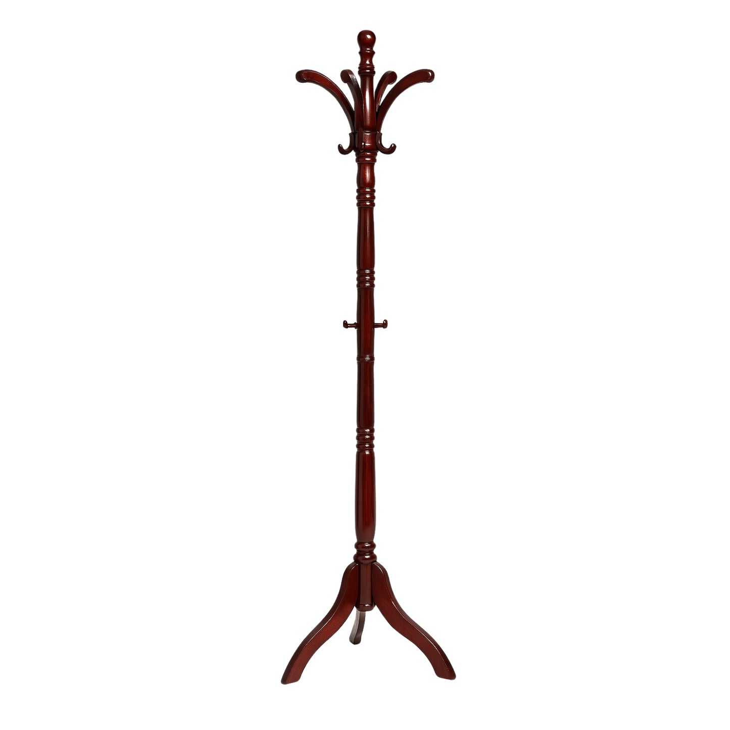 Wooden Coat Stand with 13 Hooks - Freestanding Hat & Coat Hanger Tree Rack