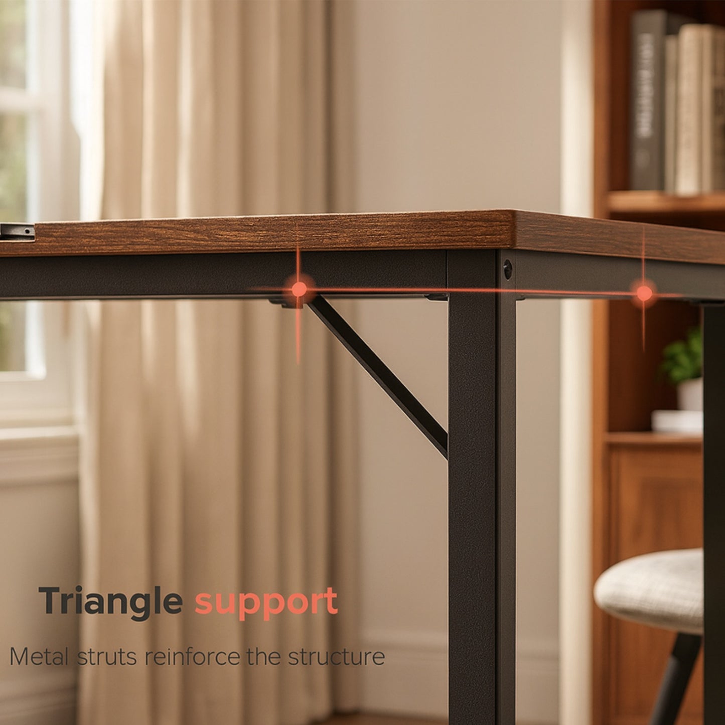 Industrial Large 120CM Computer Desk - Home Office Workstation Study Table Rustic