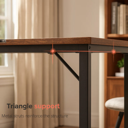 Industrial Large 120CM Computer Desk - Home Office Workstation Study Table Rustic
