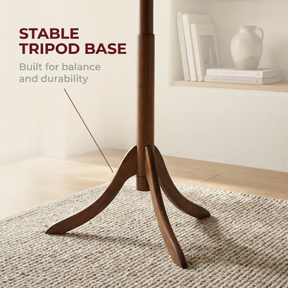 Wooden Coat Stand with 6 Hooks - Freestanding Hat & Coat Hanger Tree Rack