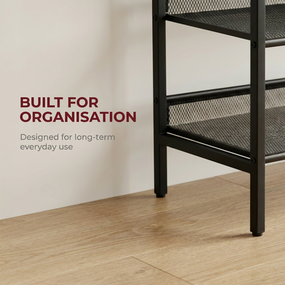 10 Tier Tall Shoe Rack - Free Standing Shoe Storage Organiser for 30 Pairs