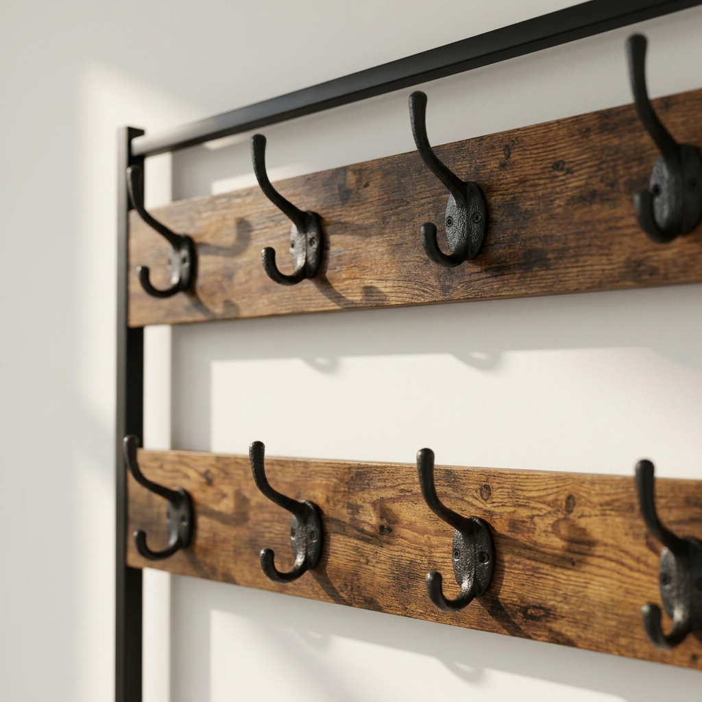 Hall Tree Coat Rack Stand with 5 Tier Shoe Bench - Hallway Entryway Shoe Storage Organiser