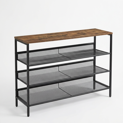 4 Tier Tall Shoe Rack - Free Standing Shoe Storage Organiser