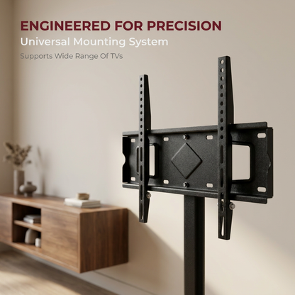 2 Tier Adjustable TV Media Floor Stand with 2 Shelves - Universal TV Mount 32-65 Inch