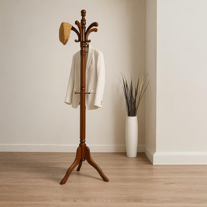 Wooden Coat Stand with 13 Hooks - Freestanding Hat & Coat Hanger Tree Rack